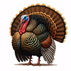colorful thanksgiving turkey illustration for holiday designs