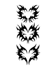 Neo tribal black and white tattoo designs