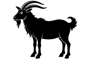 Goat silhouette vector illustration 