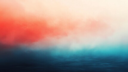 Naklejka premium Abstract ocean waves with soft hues of blue and red.