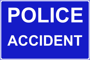 Obraz premium Police accident sign