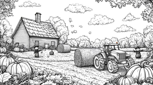 farm coloring page