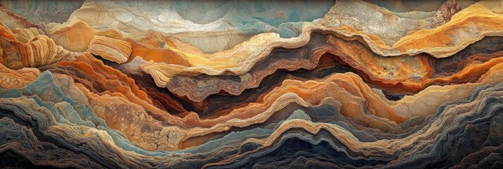 Canyon Layers, a vibrant rock formation showcasing intricate textures and colors, revealing the earth's geological history from above