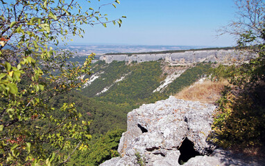 Crimea. Mangup-Kale plateau in the Bakhchisaray district of Crimea.