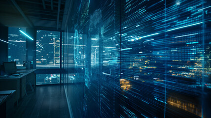 Digital data interface, showcasing the process of reviewing and interpreting real-time information through advanced technology. The importance of data analysis in modern digital environment.