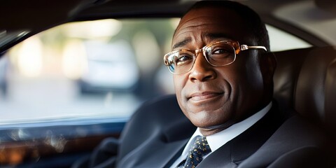  african american billionaire in limousine