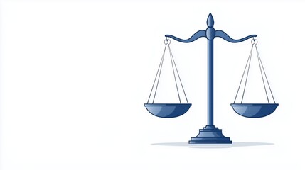 Minimalist Illustration of Scales of Justice Design