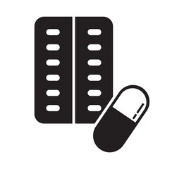 pill capsule on white background