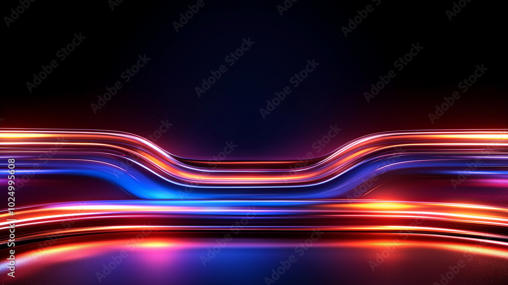 Aufkleber vibrant abstract light trails create dynamic and energetic background