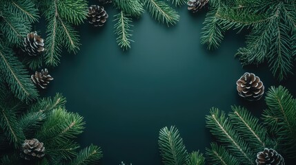 Christmas Mood Concept with Festive Attributes. AI generated illustration.