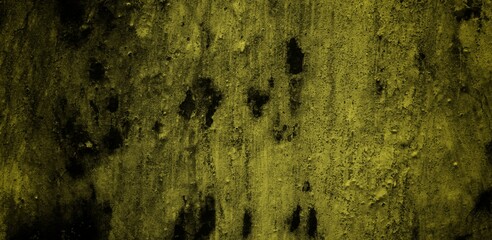 long background is yellow, Rough blank wall painted by bright yellow paint as texture background or backdrop