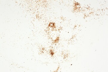 Dust or dirt sprinkles isolated on white background