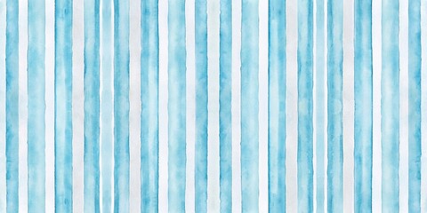 Watercolor stripes in light blue seamless pattern