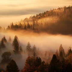 Landscape of a big forest