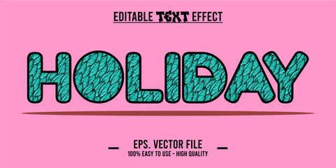 Holidays typography Vector Text With Colorful art illustration Drawing. eps files