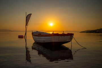 Sunset boat