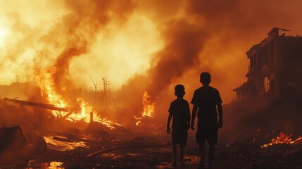 family disaster fire