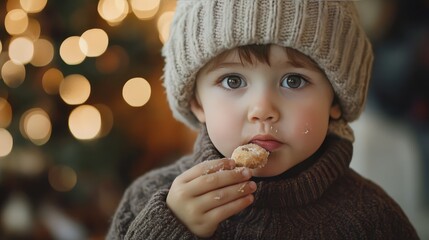 Christmas Theme and Kids, AI generated illustration.