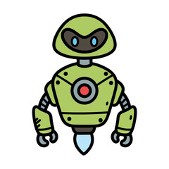 Robot Assistant Cartoon Vector Illustration