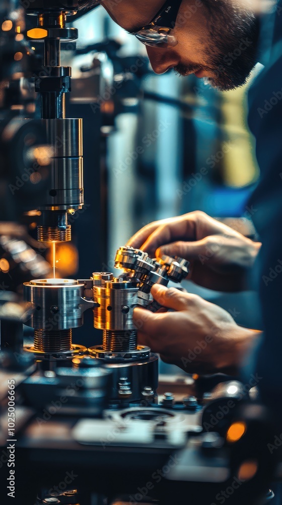 Poster mechanical engineer working on assembly process