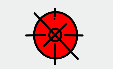 VECTOR PARA DISE&Ntilde;O EN CIRCULO DE COLOR ROJO CON LINEAS 