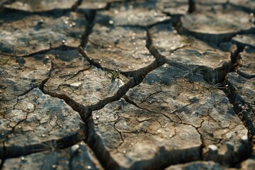 Dried and Cracked ground
