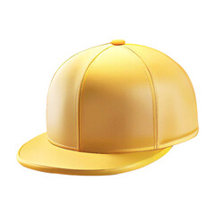 yellow baseball cap isolated