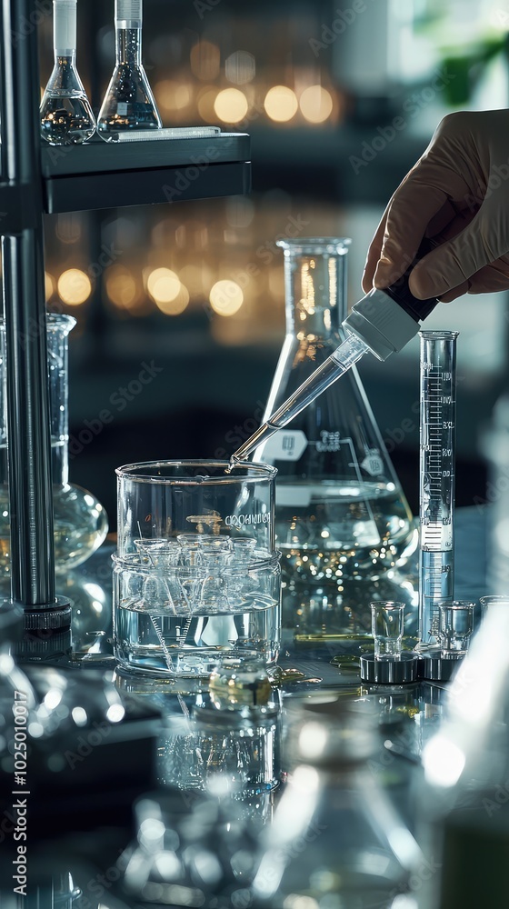 Poster chemical engineer working in a lab setting