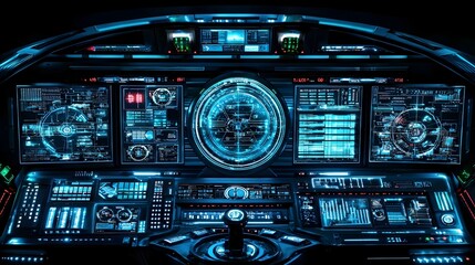 Fototapeta premium Photograph of a modern high tech coworking space featuring digital displays ergonomic desks and state of the art office equipment against an isolated background