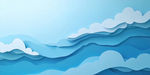 Soft clouds drifting through a clear blue sky, creating a serene natural backdrop, Soft clouds in a clear blue sky creating a serene background