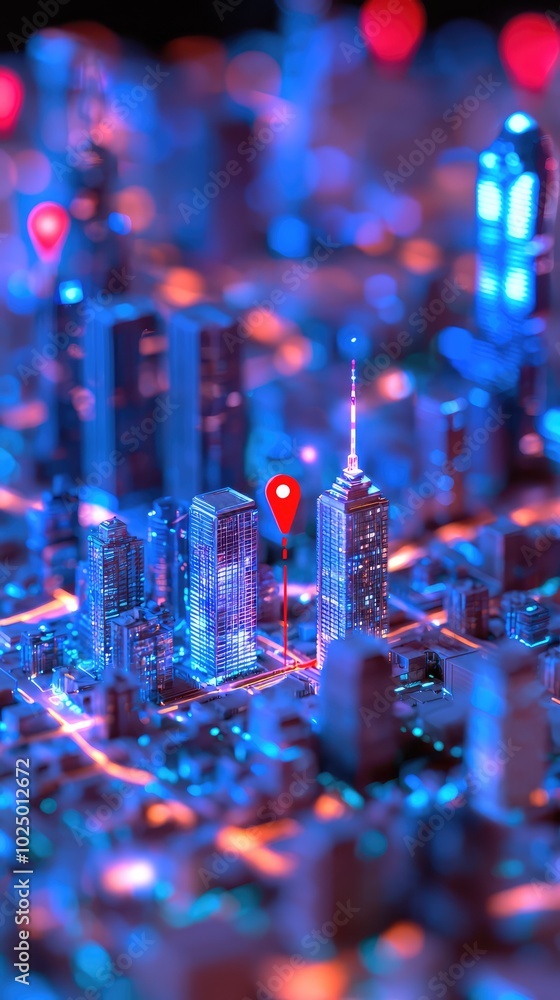 Poster dynamic 3d cityscape with live pointers and gigapixel detail