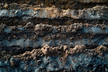Earths soil layers  color  texture  background.