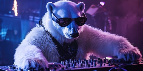 polar bear DJ