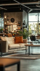 Modern Sleek Furniture in Stylish Interior Setting