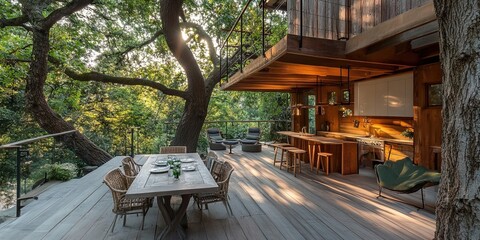 Fototapeta premium treehouse patio