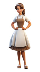 Fototapeta premium PNG Adult cartoon dress white.