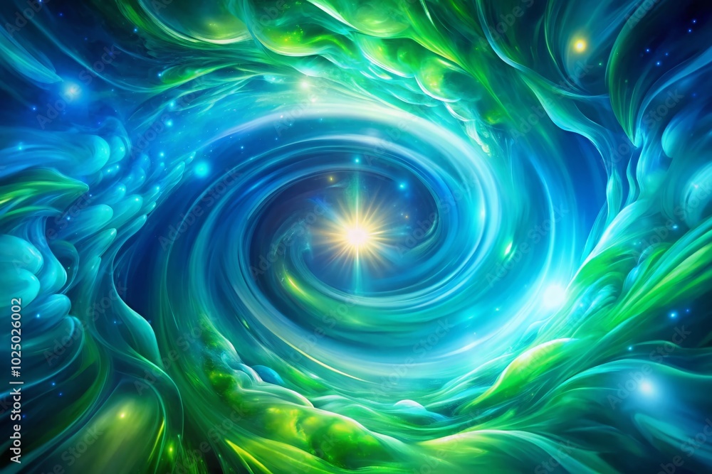 Poster abstract blue background with light strikes - seamless loop animation for relaxation and meditation
