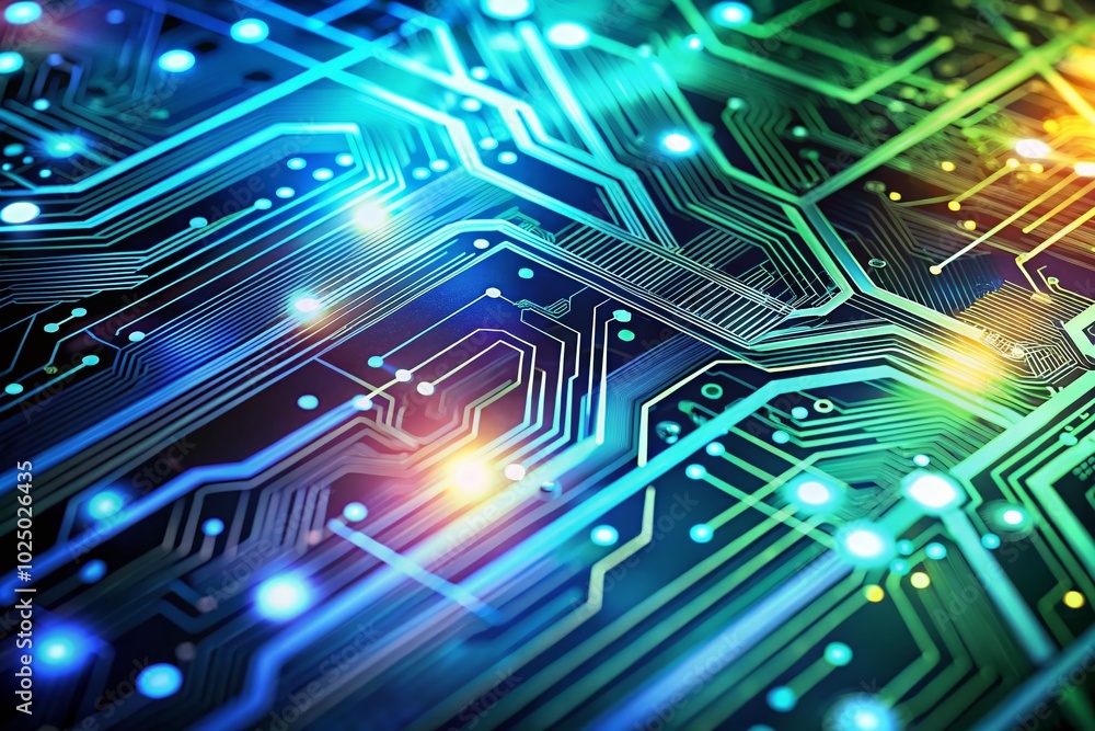 Poster abstract circuit board technology background with copy space for innovation and futuristic designs