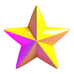 Fototapeta premium PNG Purple yellow blue star.