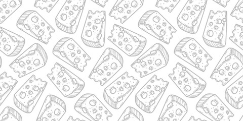 Cheese doodle pattern background. Seamless Pattern of a Cheese. Cheese pattern background. Seamless pattern of cheese doodle illustration background. 