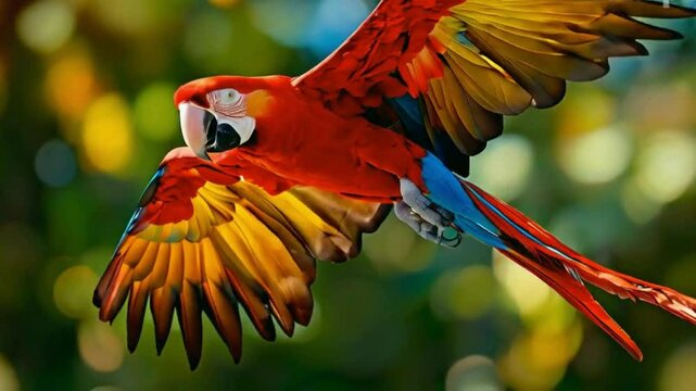 red and yellow macaw parrot