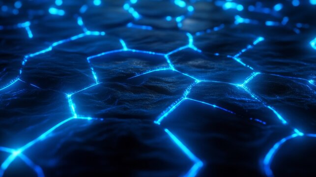 Interconnected Nodes A Glowing Tech Grid Network