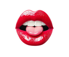 Obraz premium Lips, white isolated background