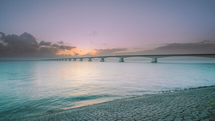 The Zeeland Bridge in the province of Zeeland is the longest bridge in The Netherlands as a delta...