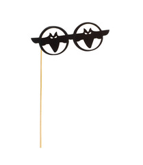 festive paper accessories for halloween party isolated on white background