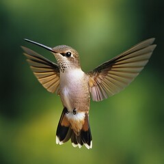 Fototapeta premium Hummingbird in Flight Stunning CloseUp with Blurred Background