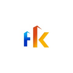 FK real estate vector logo design