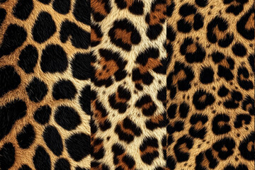 Jaguar, leopard and ocelot skin texture , isolated on white background,  , copy space for text,