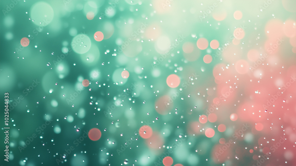 Poster abstract pink and green bokeh background. colourful abstract background for creative presentation.