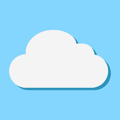 Cute White Cloud vector design, Isolate Cloud illustration design in Flat stylefor Decration in Poster, Forcast Infographic, Stock (Editable)